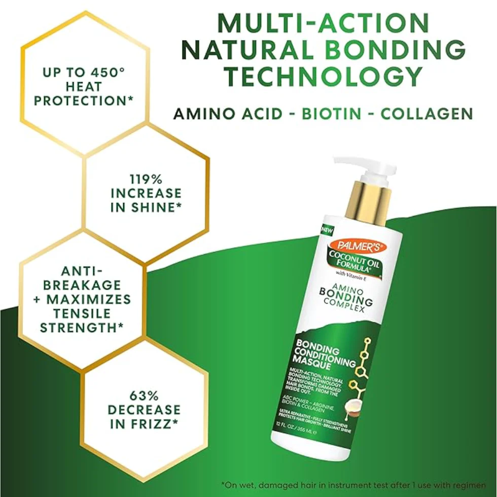 Palmers Amino Bonding Conditioning Masque 355ml | Repair & Hydrate Hair - Image 2