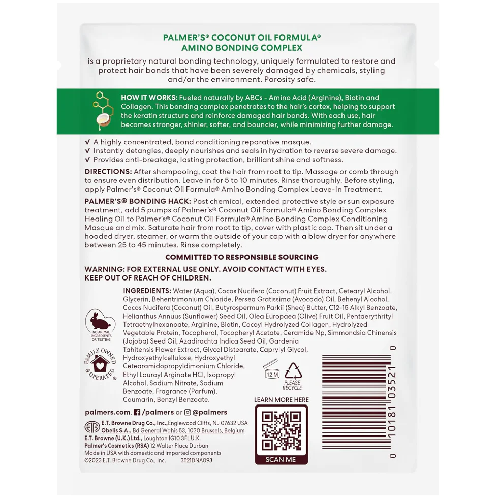 Palmers Amino Bonding Conditioning Masque 60g | Repair & Strengthen Hair - Image 2