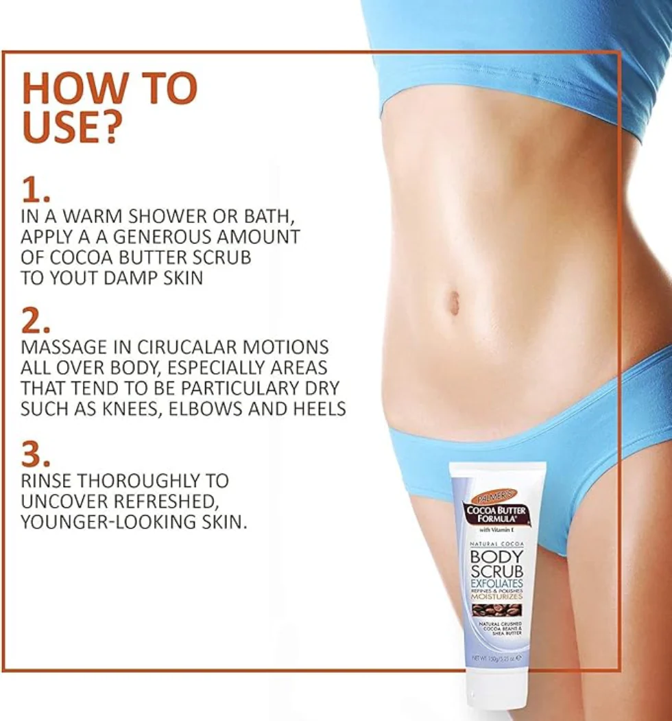 Palmer’s Cocoa Butter Body Scrub 200g | Exfoliating Moisturizing Body Scrub - Image 3