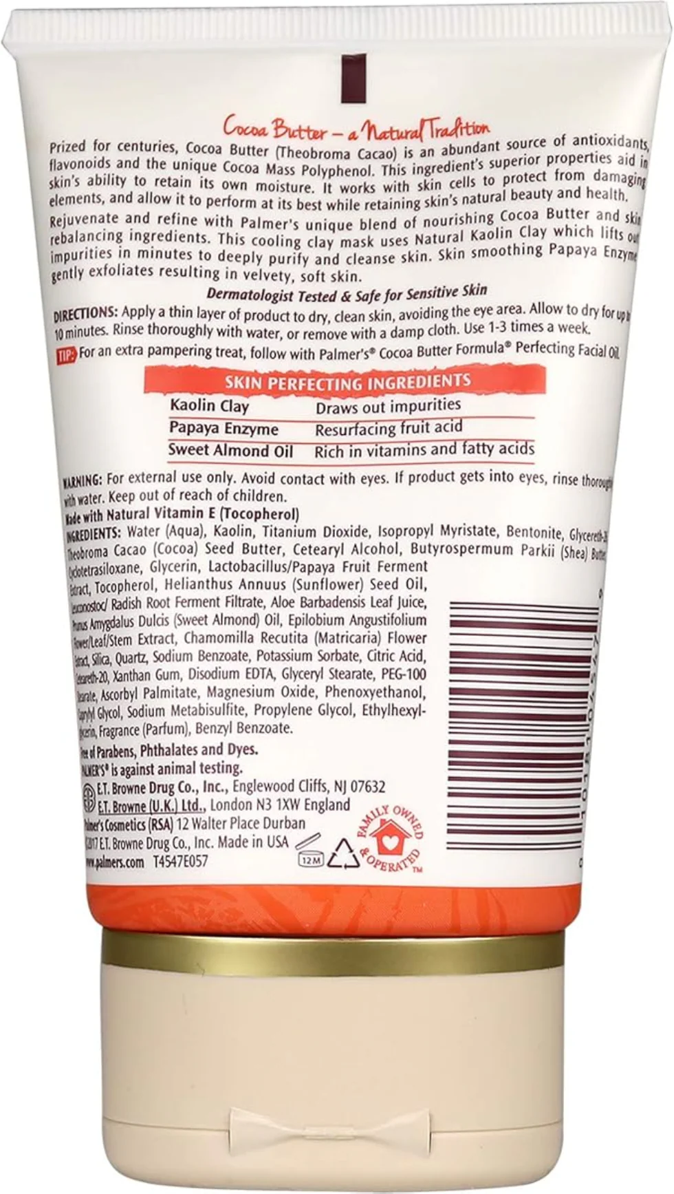 Palmers Cocoa Butter Enzyme Mask 120g | Purify & Smooth Skin Care - Image 3
