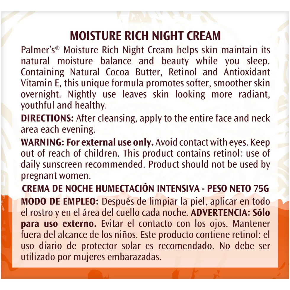 Palmer’s Cocoa Butter Night Cream 75g | Retinol Renewal & Deep Moisture - Image 6