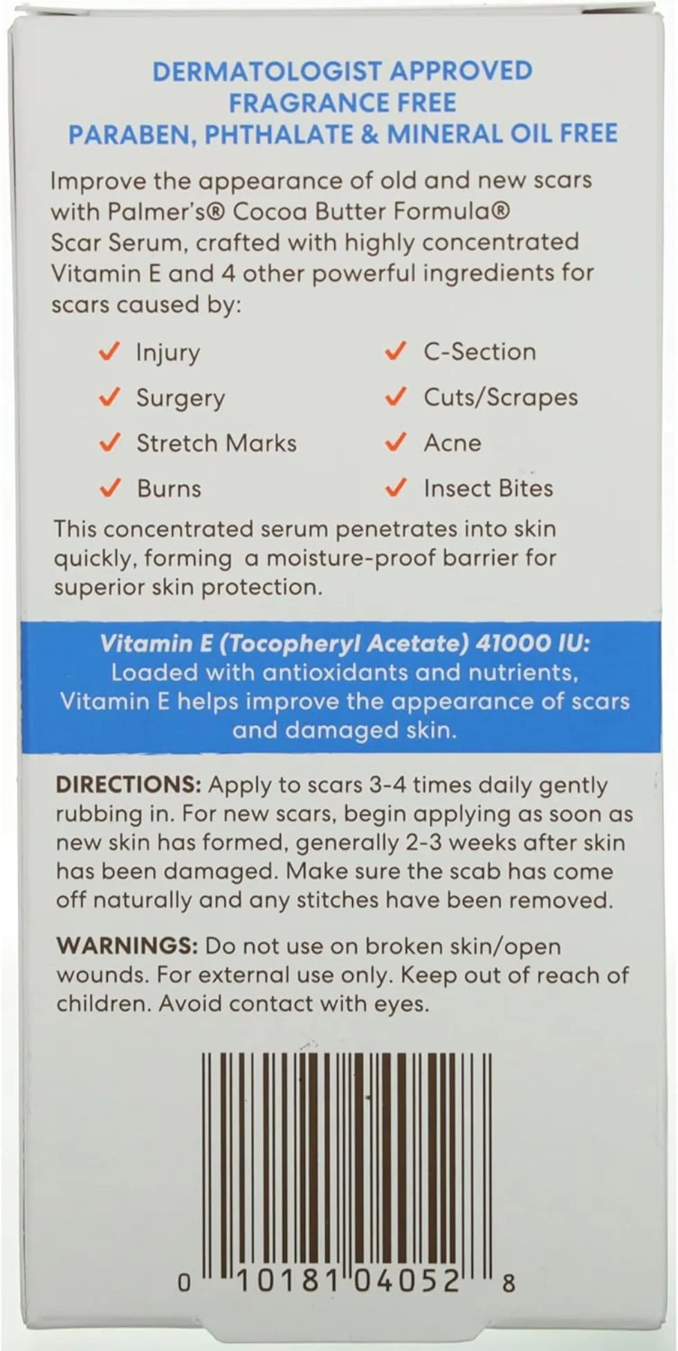 Palmers Vitamin E Scar Serum 30ml | Surgery Burns & Stretch Mark Care - Image 3