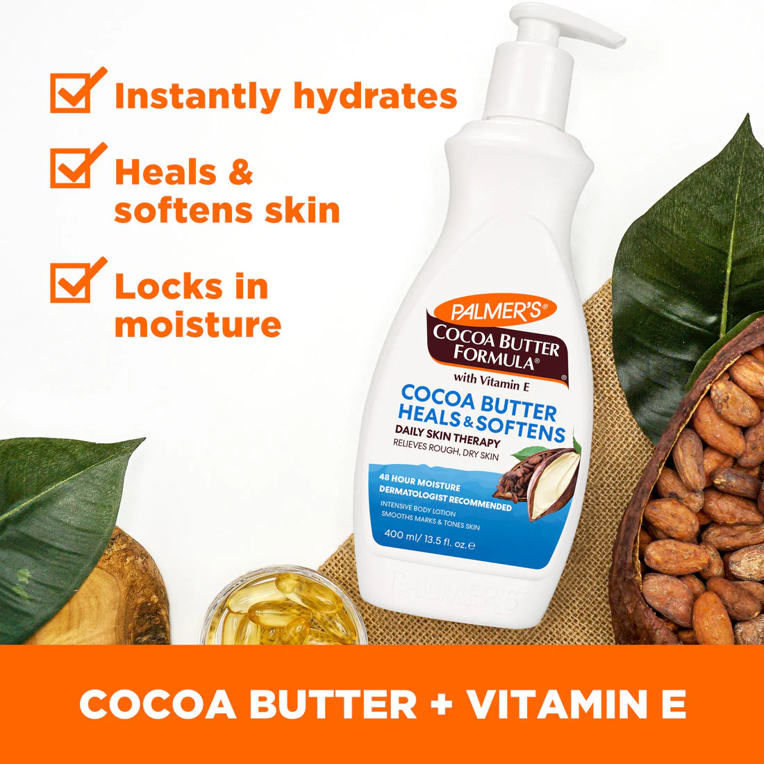 Palmers Cocoa Butter Body Lotion 50ml | Daily Skin Therapy Softens Skin - Image 6