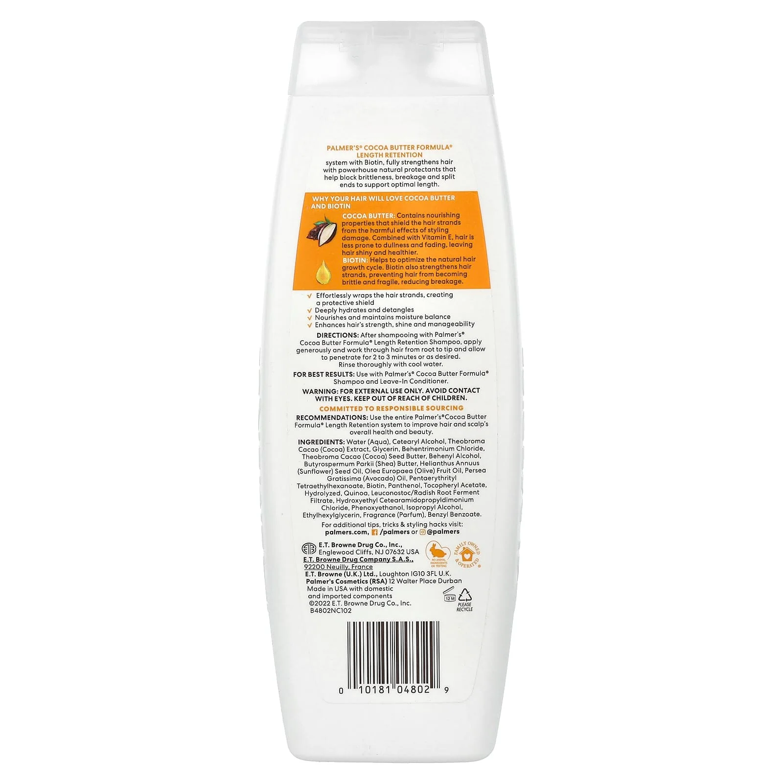 Palmer’s Cocoa Butter Conditioner Length Retention 400ml |Sulfate & Silicone Free - Image 2