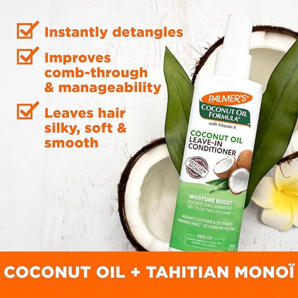 Palmer’s Coconut Oil Leave-In Conditioner 250ml | Repair Dry & Color-Treated Hair - Image 7