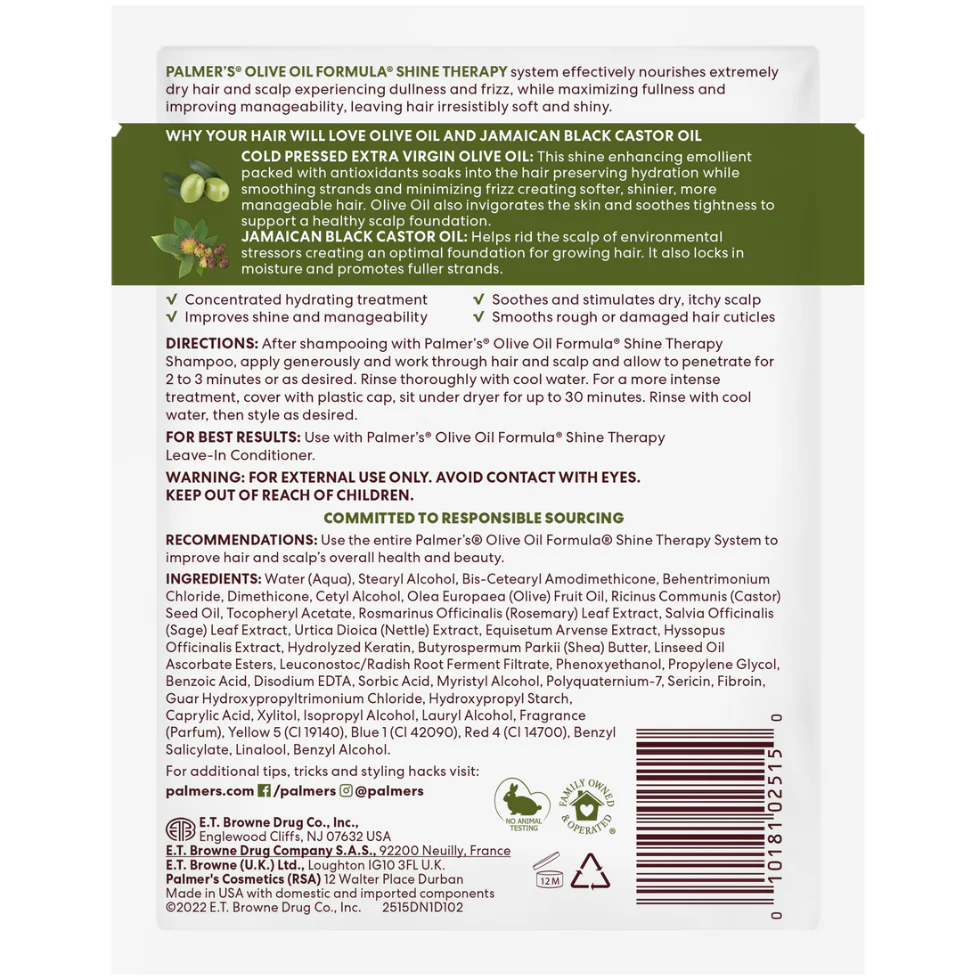 Palmers Olive Oil Deep Conditioning Pack 60g | Intense Hydration & Frizz Control - Image 2