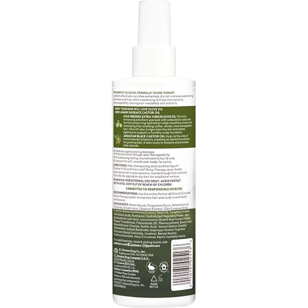 Palmers Olive Oil Leave-In Conditioner Spray 250ml | Shine & Frizz Control - Image 2