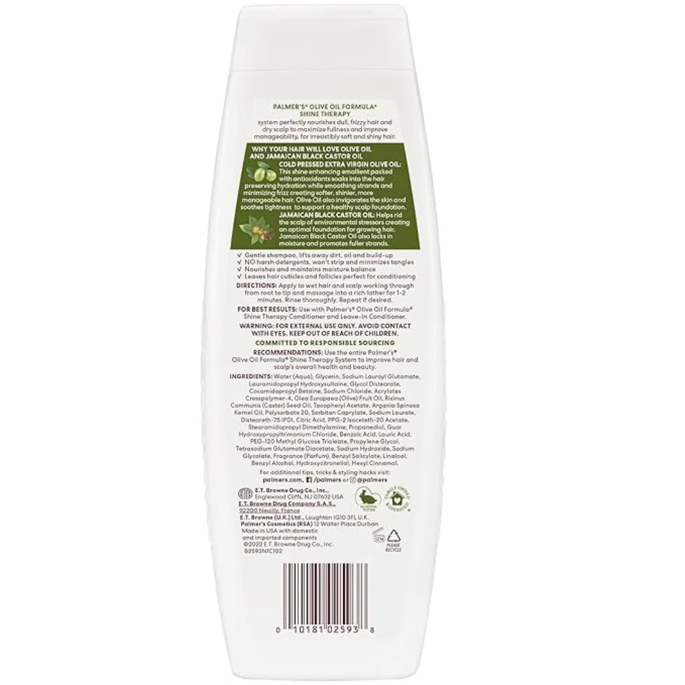 Palmers Olive Oil Shampoo 400ml | Shine Therapy Volume & Scalp Balance - Image 2