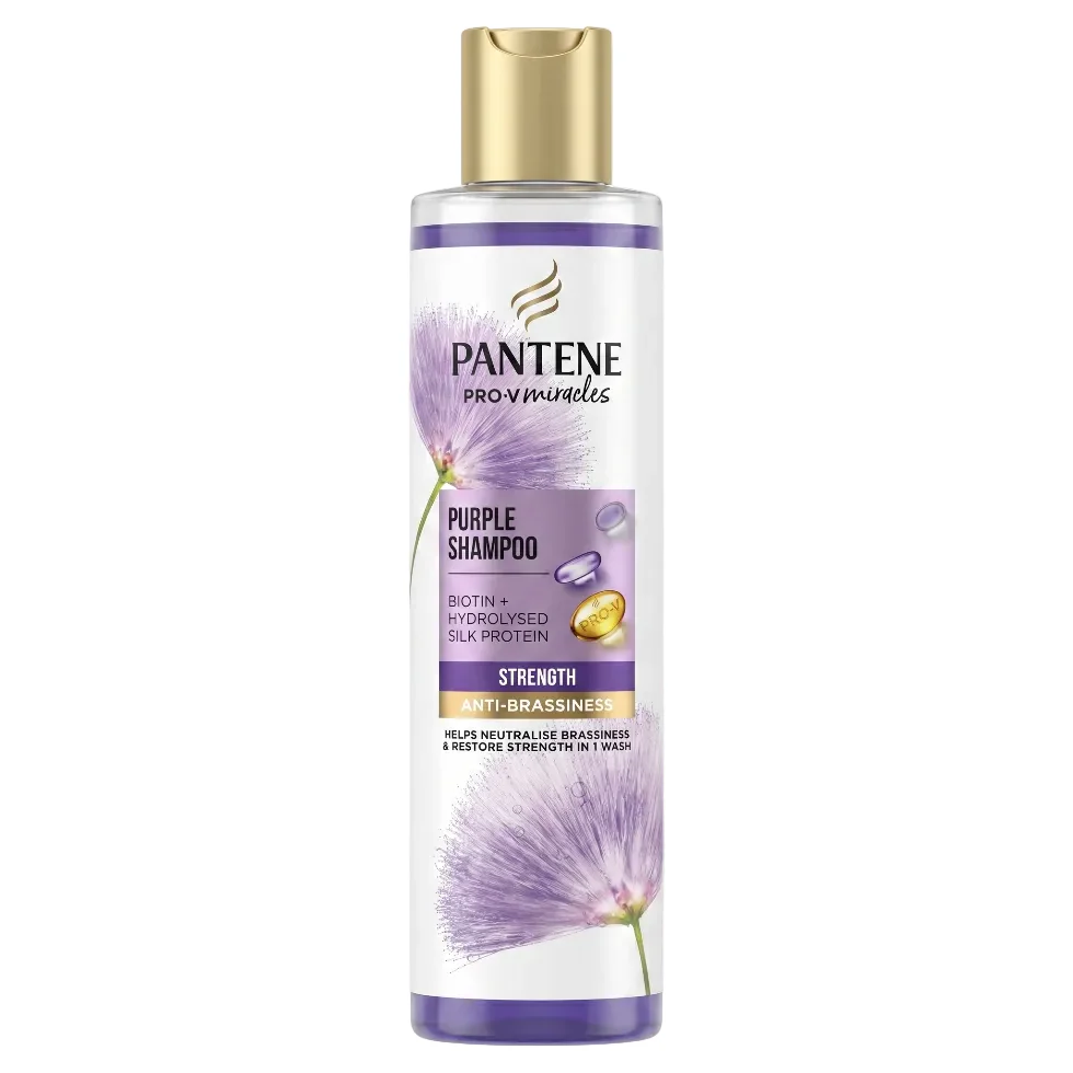 Pantene Silky & Glowing Purple Strength Shampoo 225ml | Shine & Repair Care