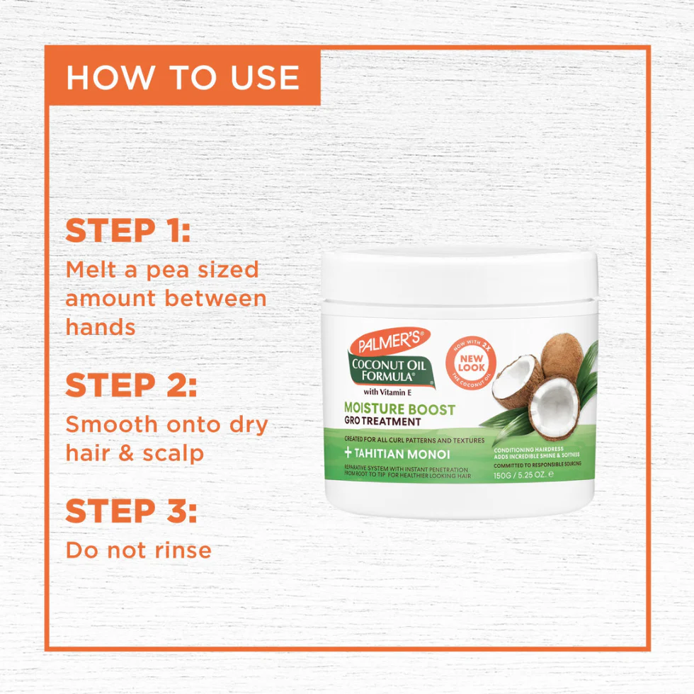 Palmers Coconut Oil Hairdress Moisture Gro | Dry Damaged Colour Treated Hair - Image 5