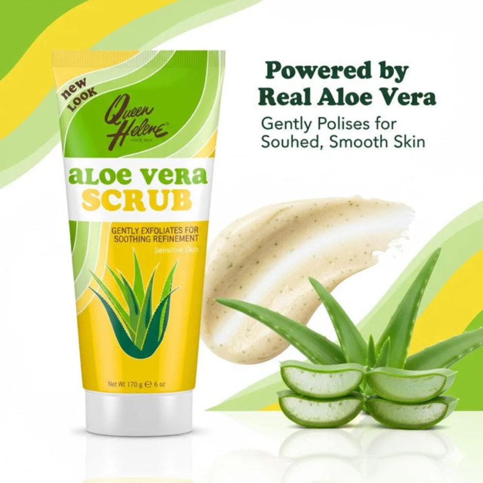 Queen Helene Aloe Vera Facial Scrub 6oz | Soothing Hydrating Exfoliator - Image 2