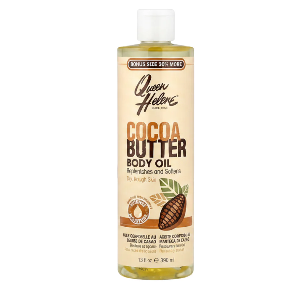 Queen Helene Cocoa Butter Body Oil 390ml | Deep Moisture for Dry Skin Care