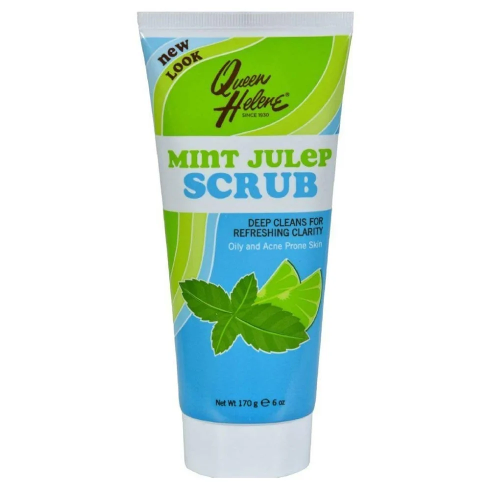 Queen Helene Mint Julep Facial Scrub 6oz Pack of 3 | Deep Clean Exfoliator