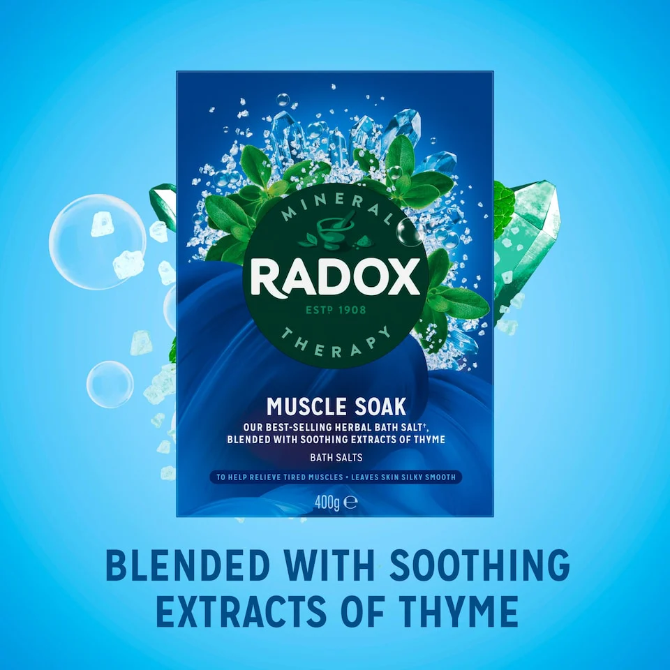 Radox Muscle Soak Bath Salts 400g | Mineral Therapy for Relaxation & Muscle Relief - Image 4