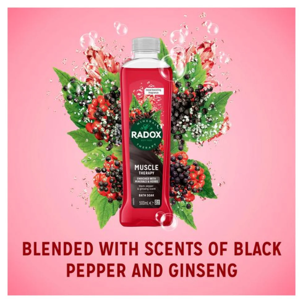 RADOX Muscle Therapy Bath Soak 500ml | Relax & Soothe Tired Muscles - Image 3