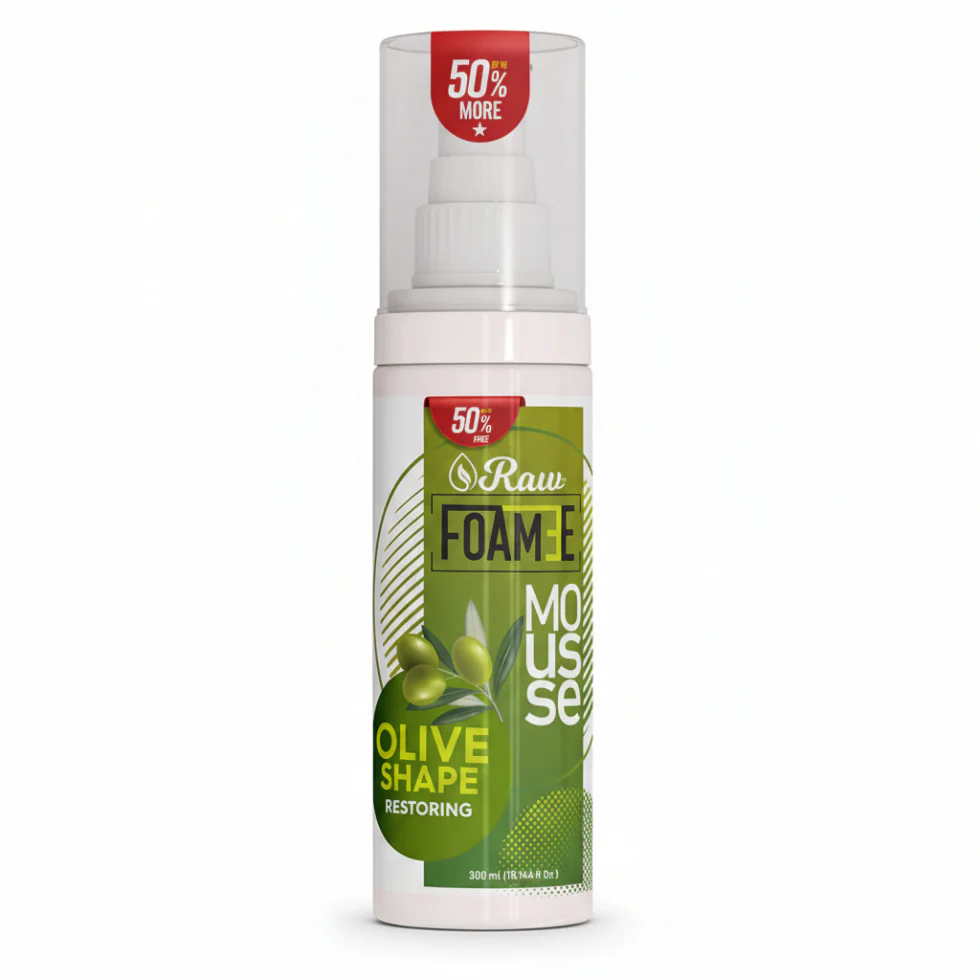 RAW Foame Mousse Olive Shape Restoring 300ml | Repair & Volume Hair Mousse