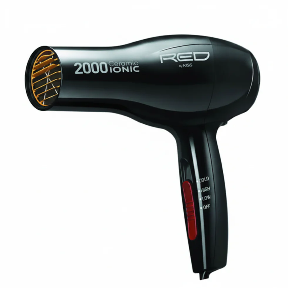 Red by Kiss 2000 Ceramic Ionic Hair Dryer | Frizz Control Blow Dryer 2000W