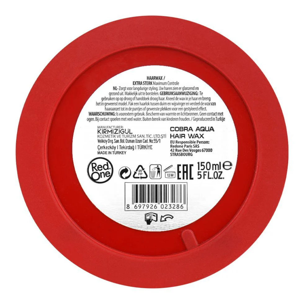 Red One Cobra Aqua Hair Wax 150ml | Full Force Maximum Control - Image 4