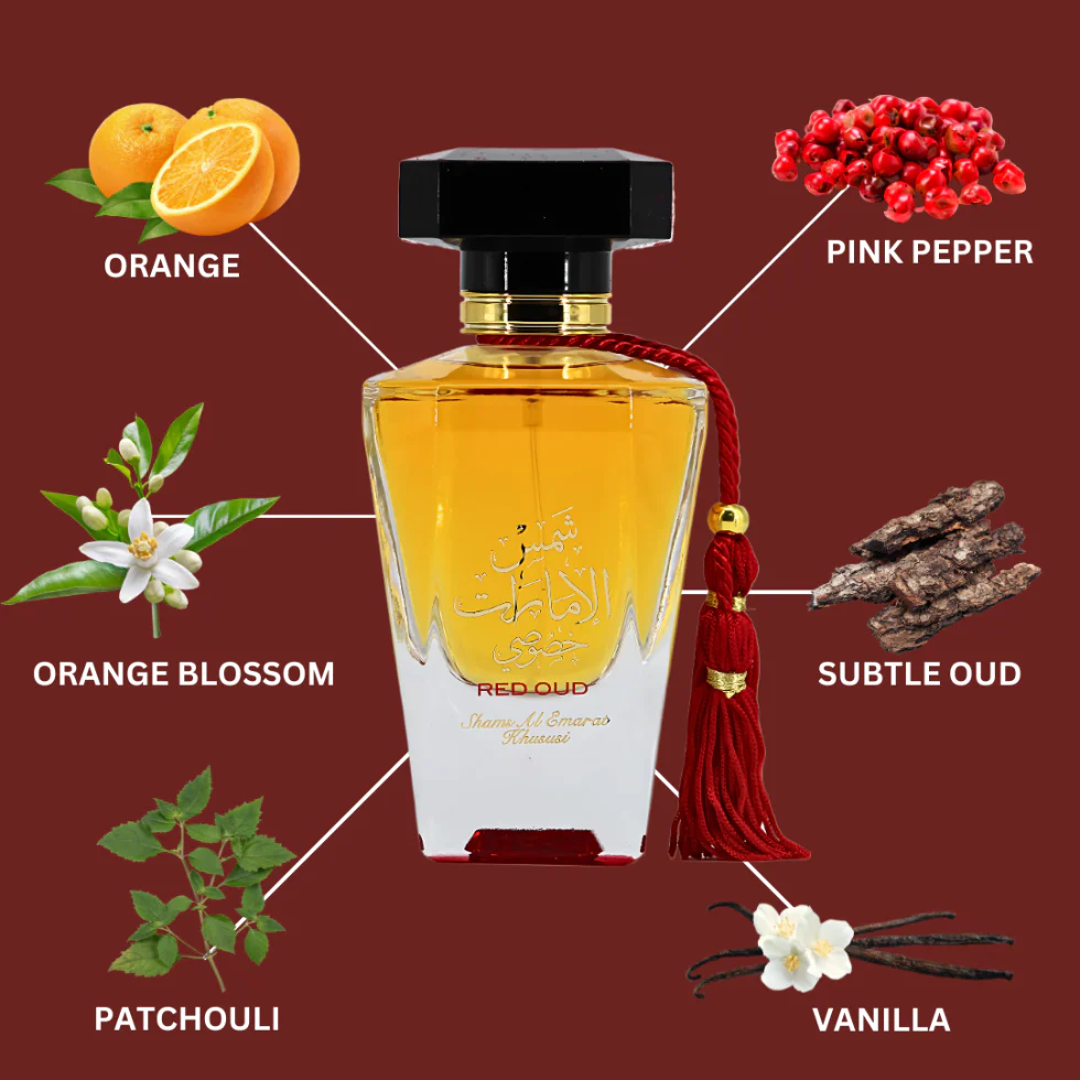 Red Oud Shams Al Emarat Khususi EDP 100ml by Ard Al Zaafaran | Oriental Perfume - Image 3