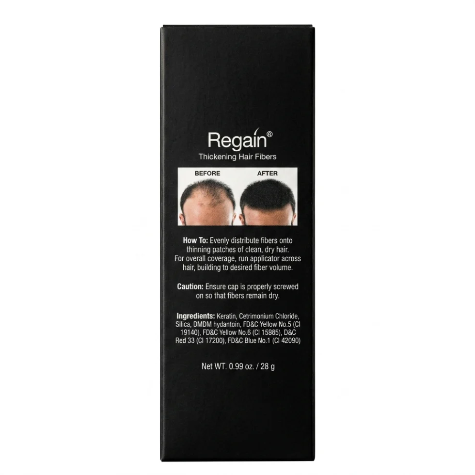 Regain Thickening Hair Fibers Black 0.99 oz | Instant Volume & Coverage - Image 2