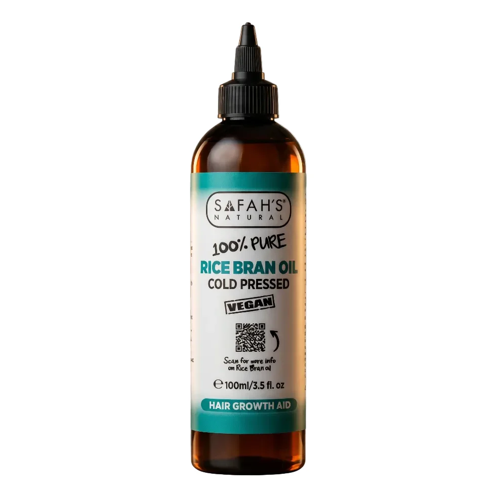 Rice Bran Oil 100ml 100% Pure | Hair Health, Skin Hydration & Frizz Control Oil