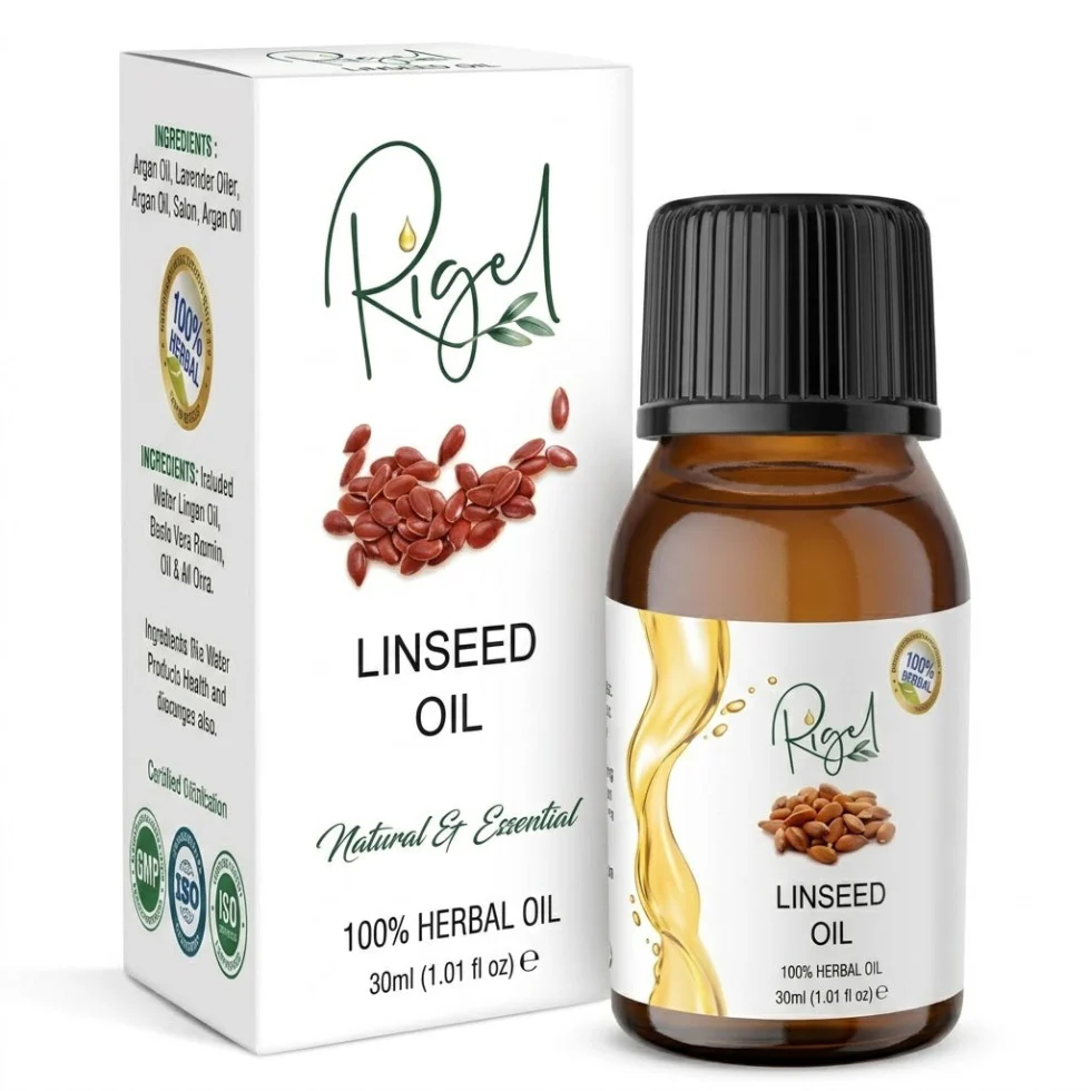 Rigel Linseed Oil 30ml | Natural Hair Growth & Scalp Nourishing Oil Care