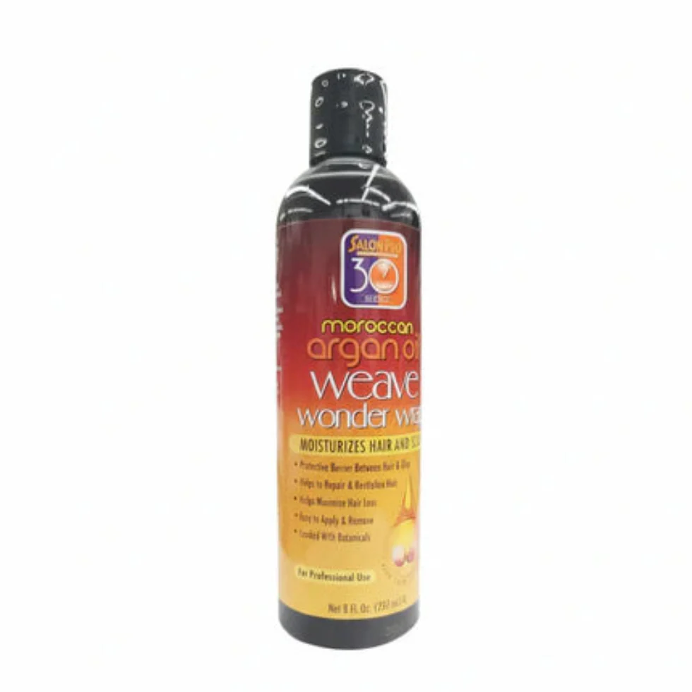 Salon Pro 30 Sec Weave Wonder Wrap Argan Oil Black 8oz | Hair Protection Care