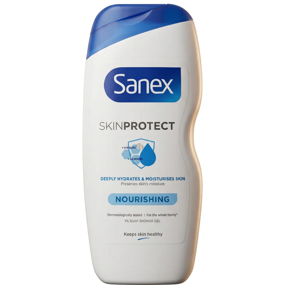 Sanex Shower Gel 200ml | Skin Protect Nourishing Body Wash for Soft Hydrated Skin