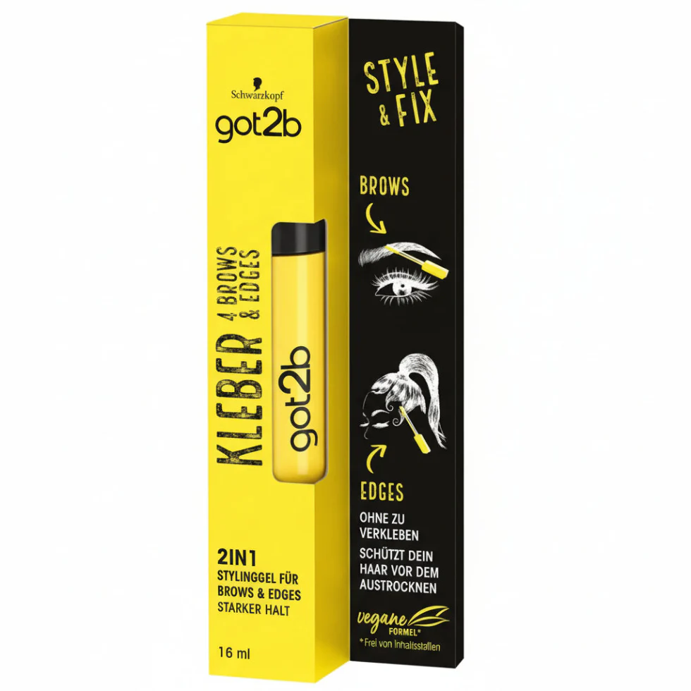 Schwarzkopf Glued 4 Brows & Edges Gel 16ml | Super Strong Hold Brow & Hair Gel