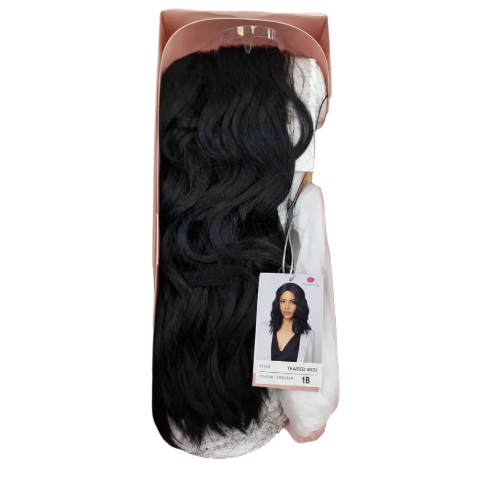 Sensational Synthetic Lace Wig Teased Midi | Natural Look Heat Safe Stylish Wig - Image 3