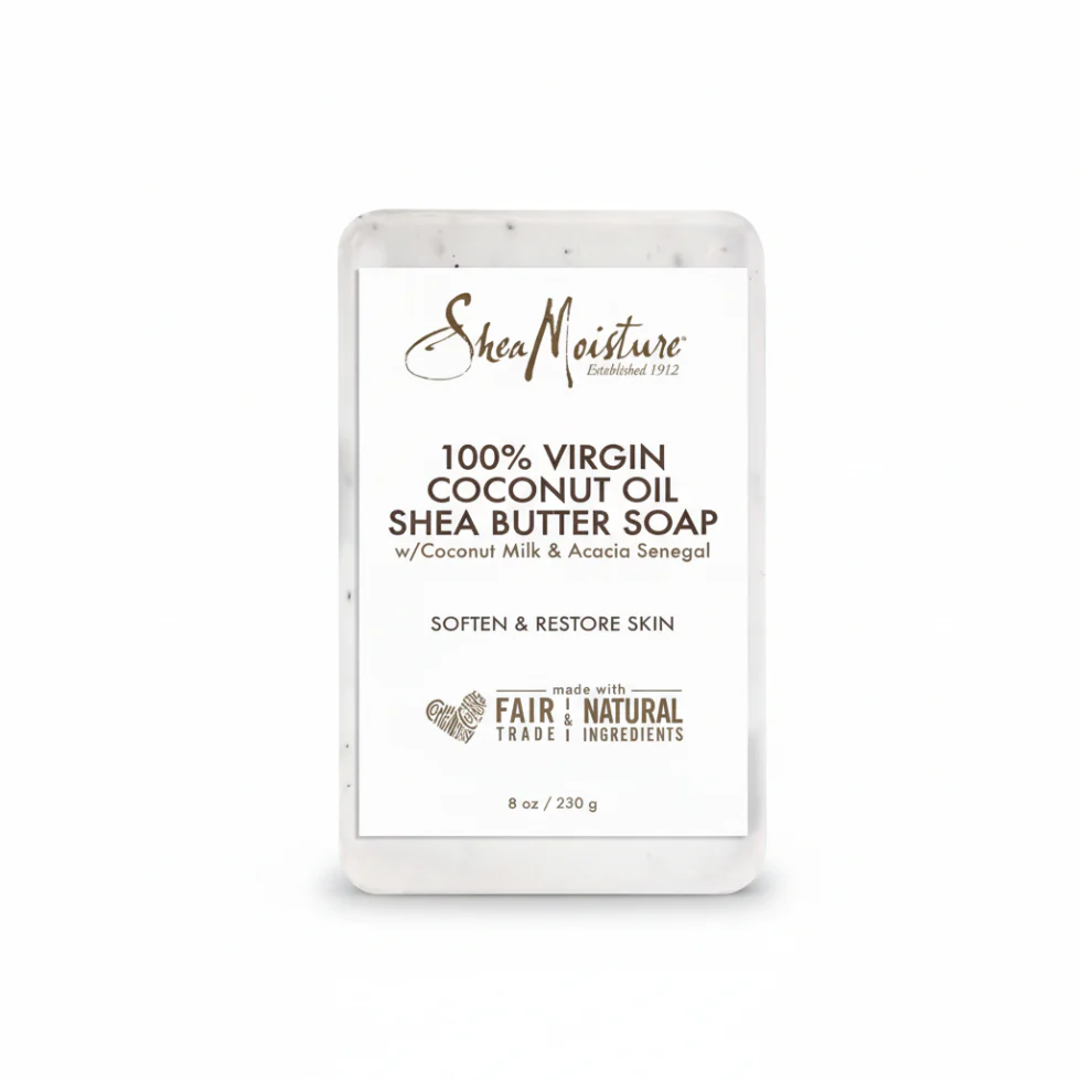 SheaMoisture Virgin Coconut Oil Shea Butter Soap 230g | Hydrating Skin Cleanser