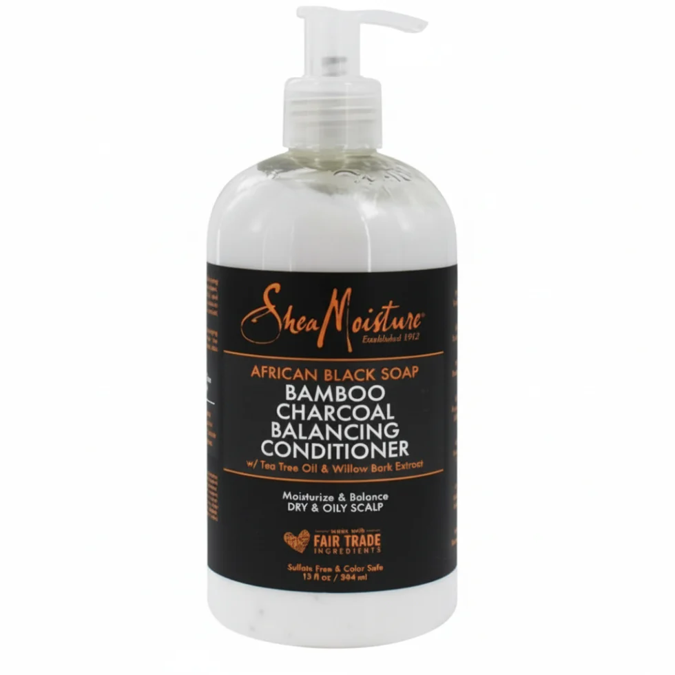 SheaMoisture African Black Soap Bamboo Charcoal Conditioner 13oz | Detox & Hydrate