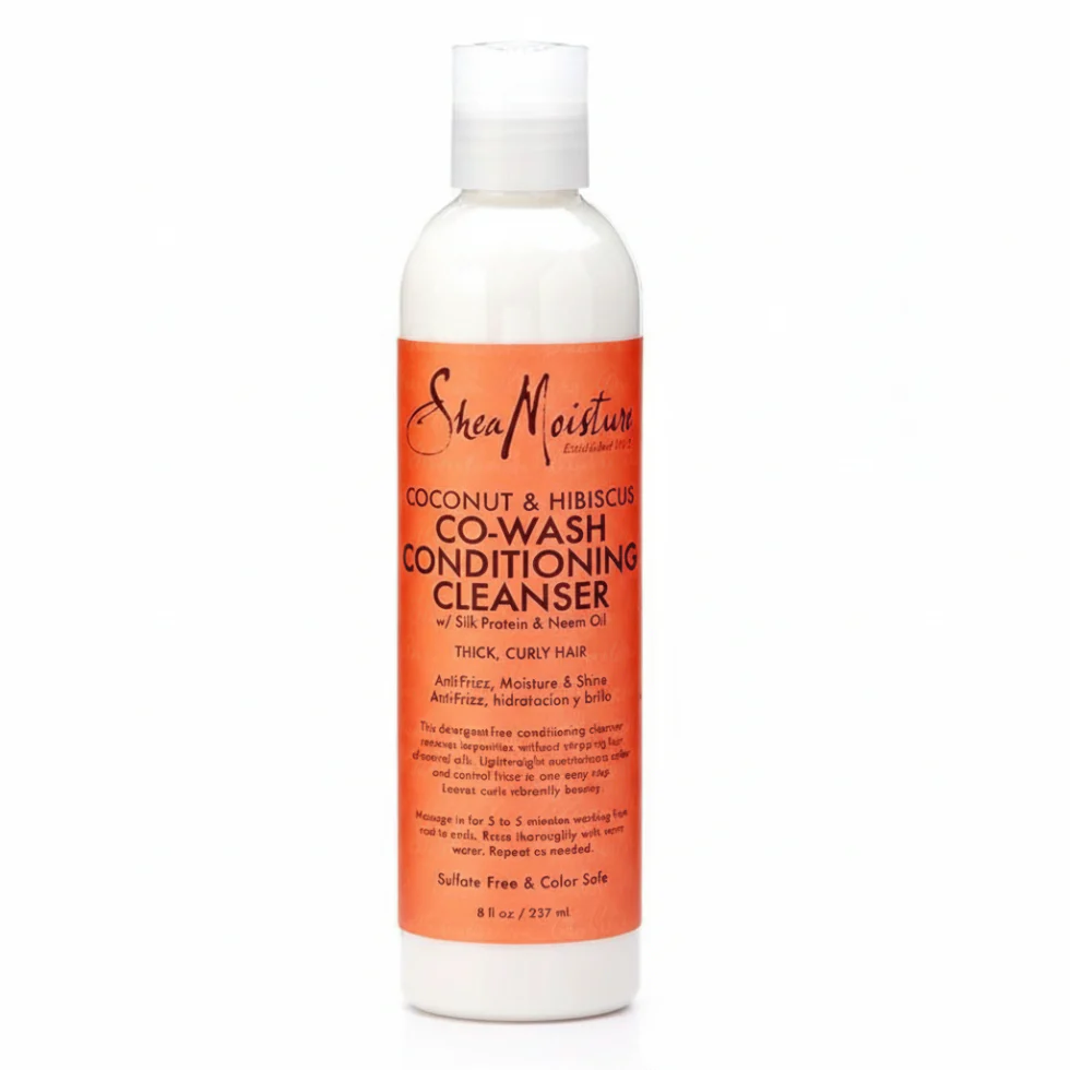 SheaMoisture Coconut & Hibiscus Co-Wash Conditioning Cleanser 237ml | Moisturizing Sulfate-Free Cleanser