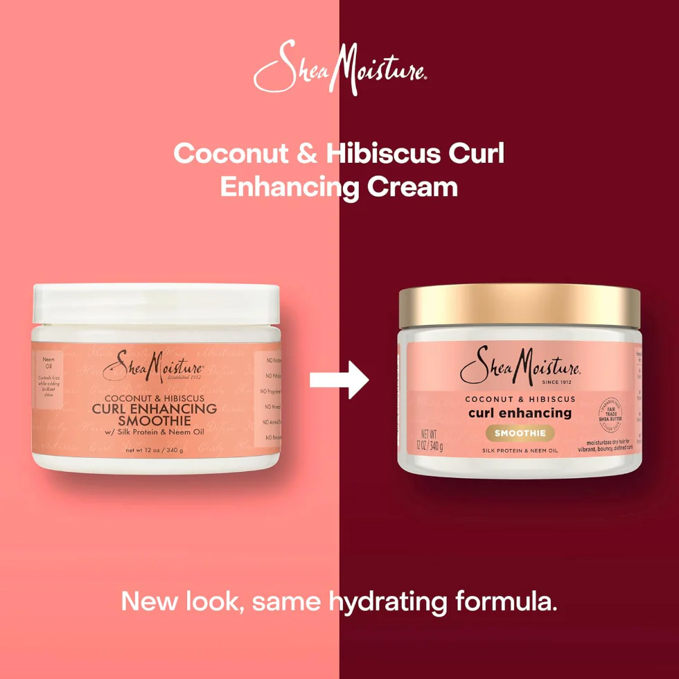 SheaMoisture Coconut & Hibiscus Curl Enhancing Smoothie 340g | Defined Frizz-Free Curls - Image 2
