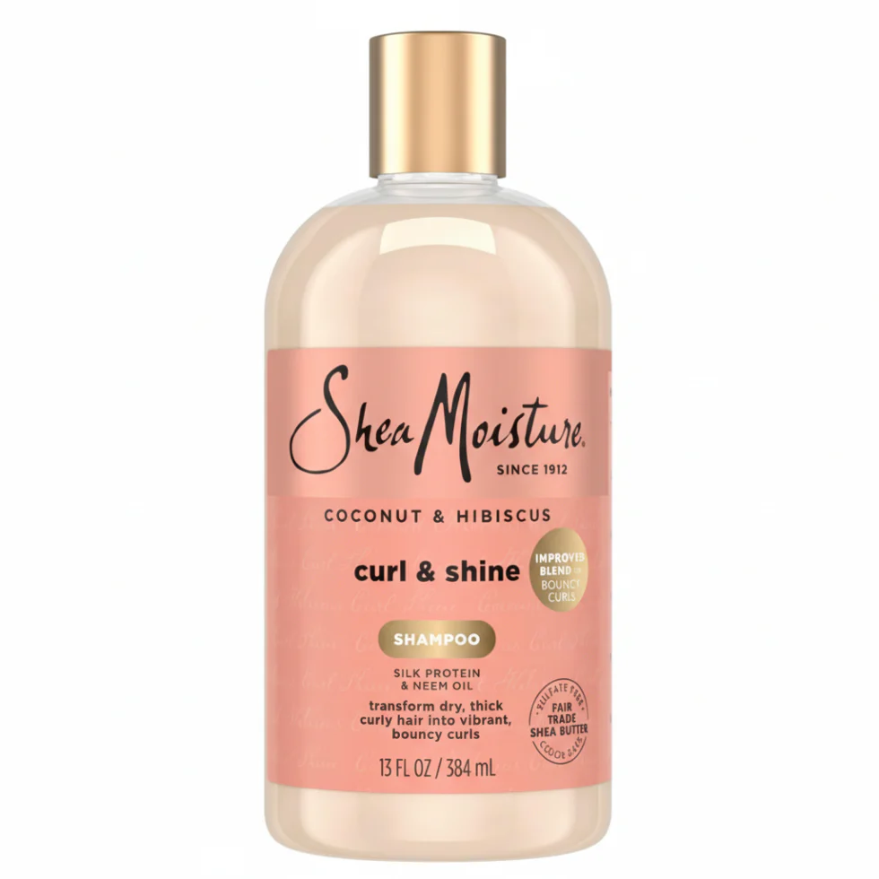 SheaMoisture Coconut & Hibiscus Curl & Shine Shampoo 384ml | Hydrate & Define Curls