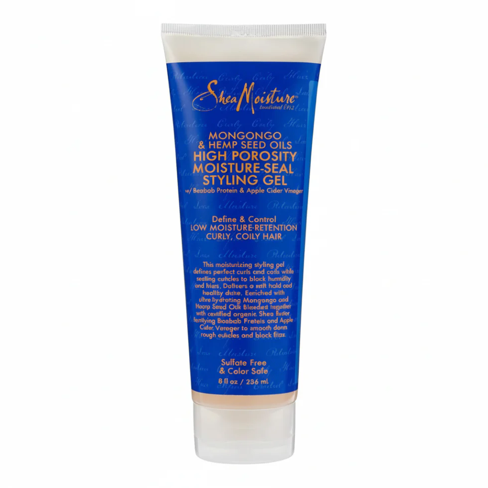 SheaMoisture Mongongo & Hemp Seed Styling Gel | High Porosity Moisture-Seal Hold