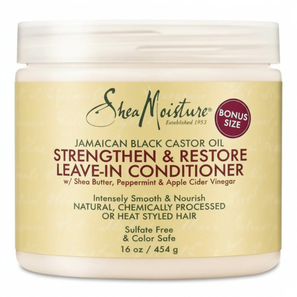 SheaMoisture Jamaican Black Castor Oil Strengthen & Restore Leave-In Conditioner 340ml | Repair & Hydrate Hair