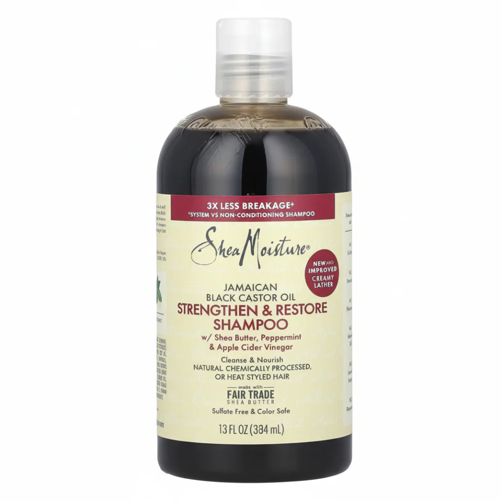 SheaMoisture Jamaican Black Castor Oil Strengthen & Restore Shampoo 384ml | Sulfate-Free Hair Care
