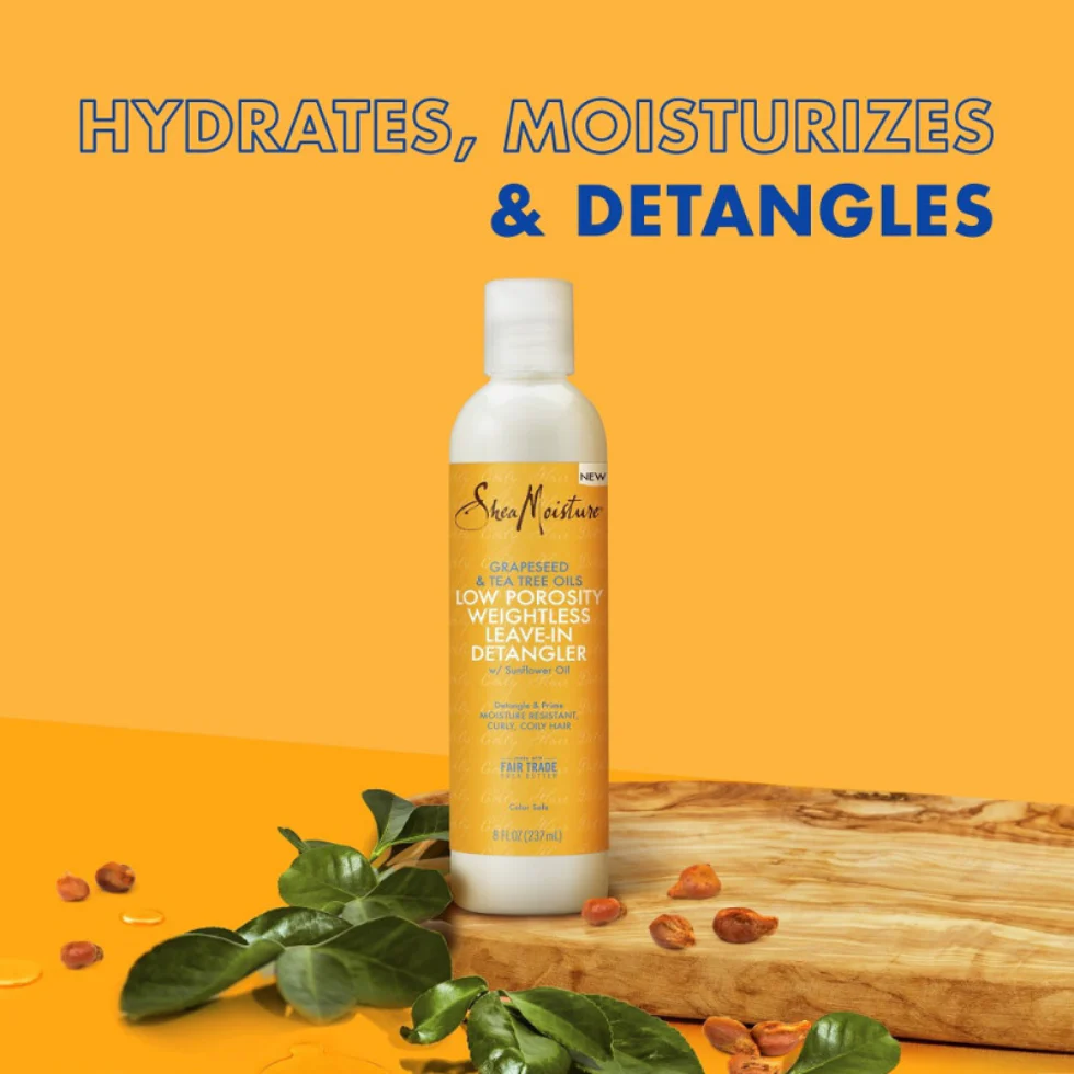 Shea Moisture Baobab & Tea Tree Oils Leave-In Detangler 237ml | Low Porosity Hydration - Image 2