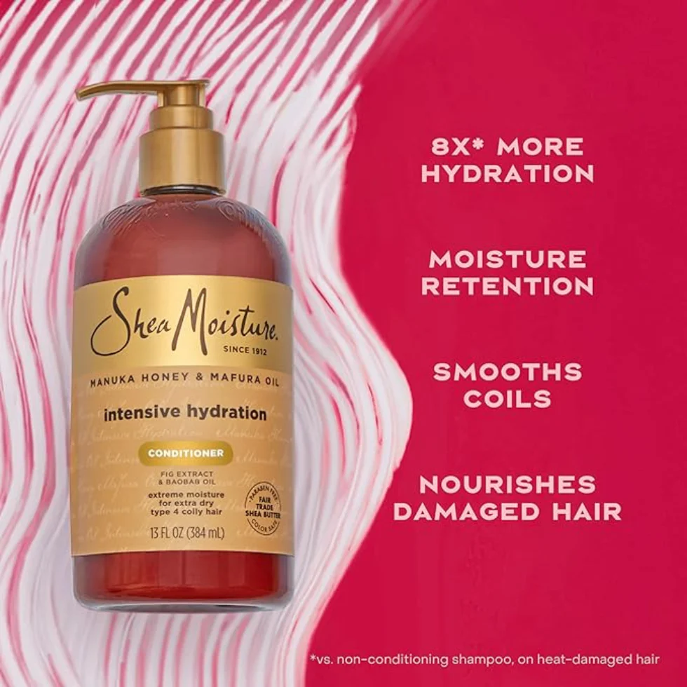 SheaMoisture Manuka Honey & Mafura Oil Intensive Hydrating Conditioner 384ml | Moisture Boost - Image 3