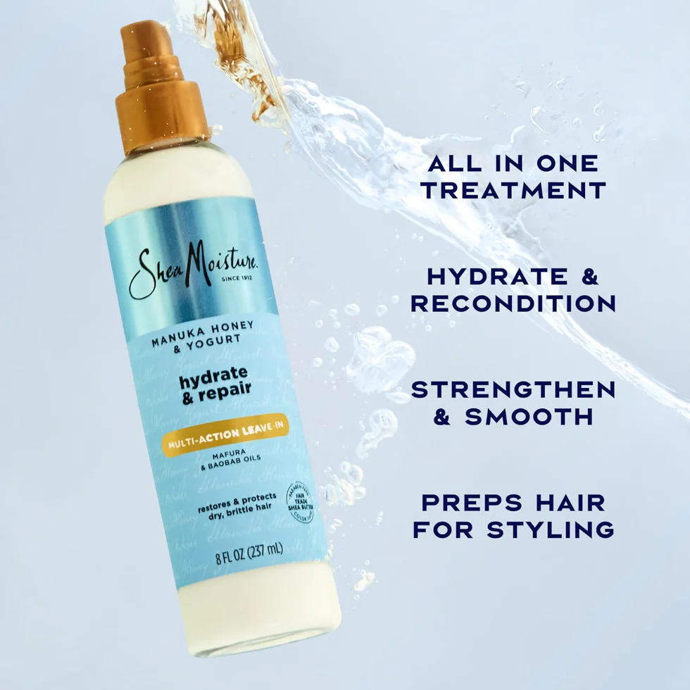 SheaMoisture Manuka Honey & Yogurt Multi-Action Leave-In 237ml | Hydrate & Repair - Image 2