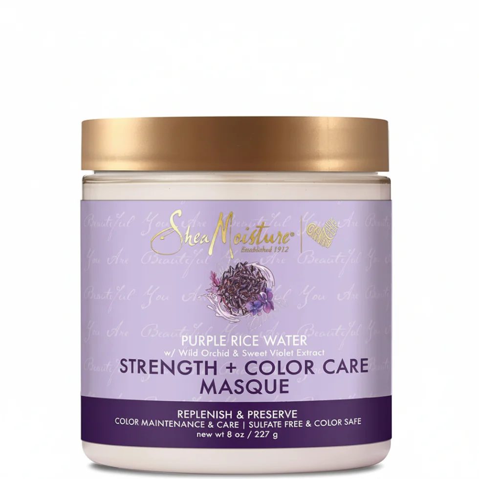 SheaMoisture Purple Rice Water Strength & Colour Care Masque 227g | Repair & Color Care
