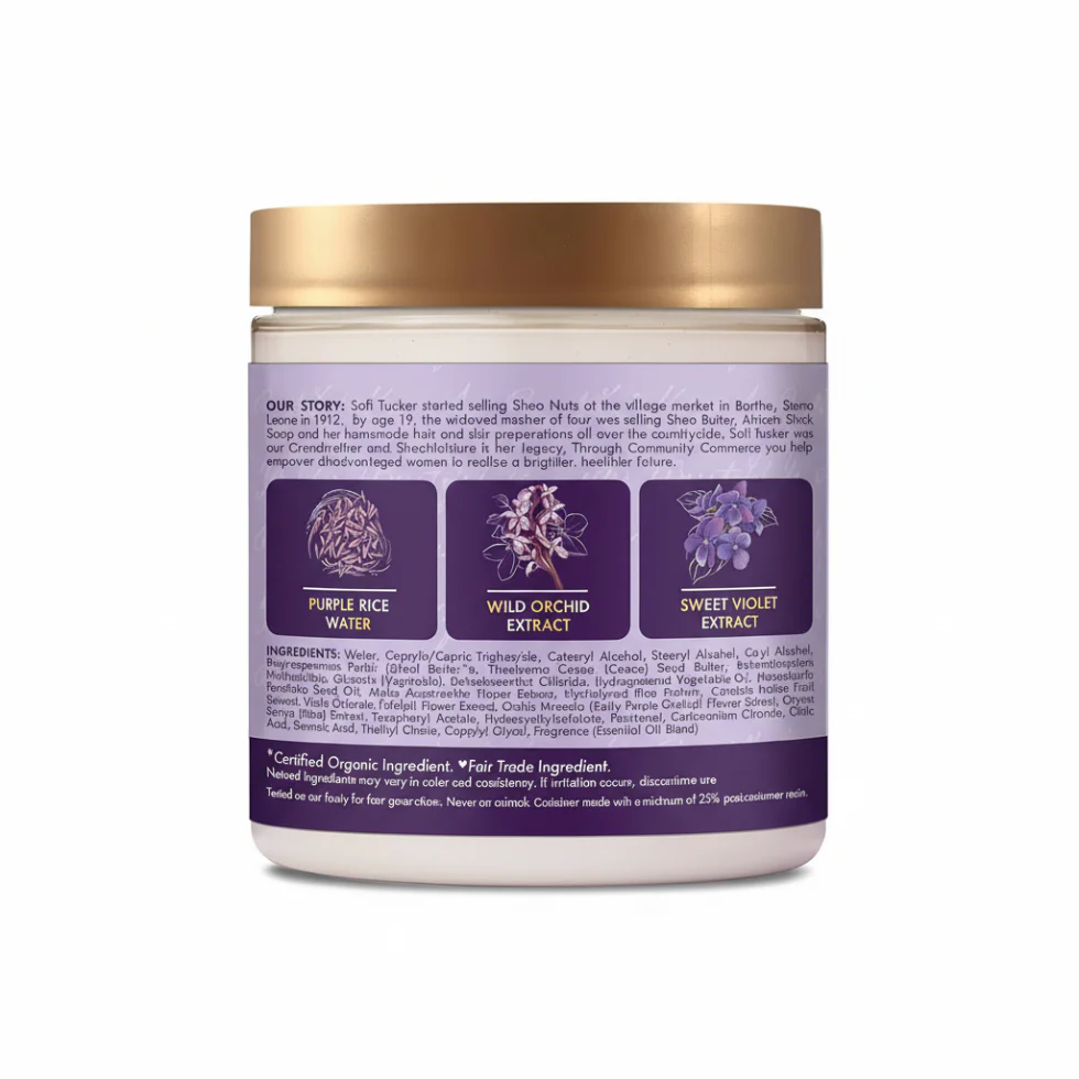 SheaMoisture Purple Rice Water Strength & Colour Care Masque 227g | Repair & Color Care - Image 2