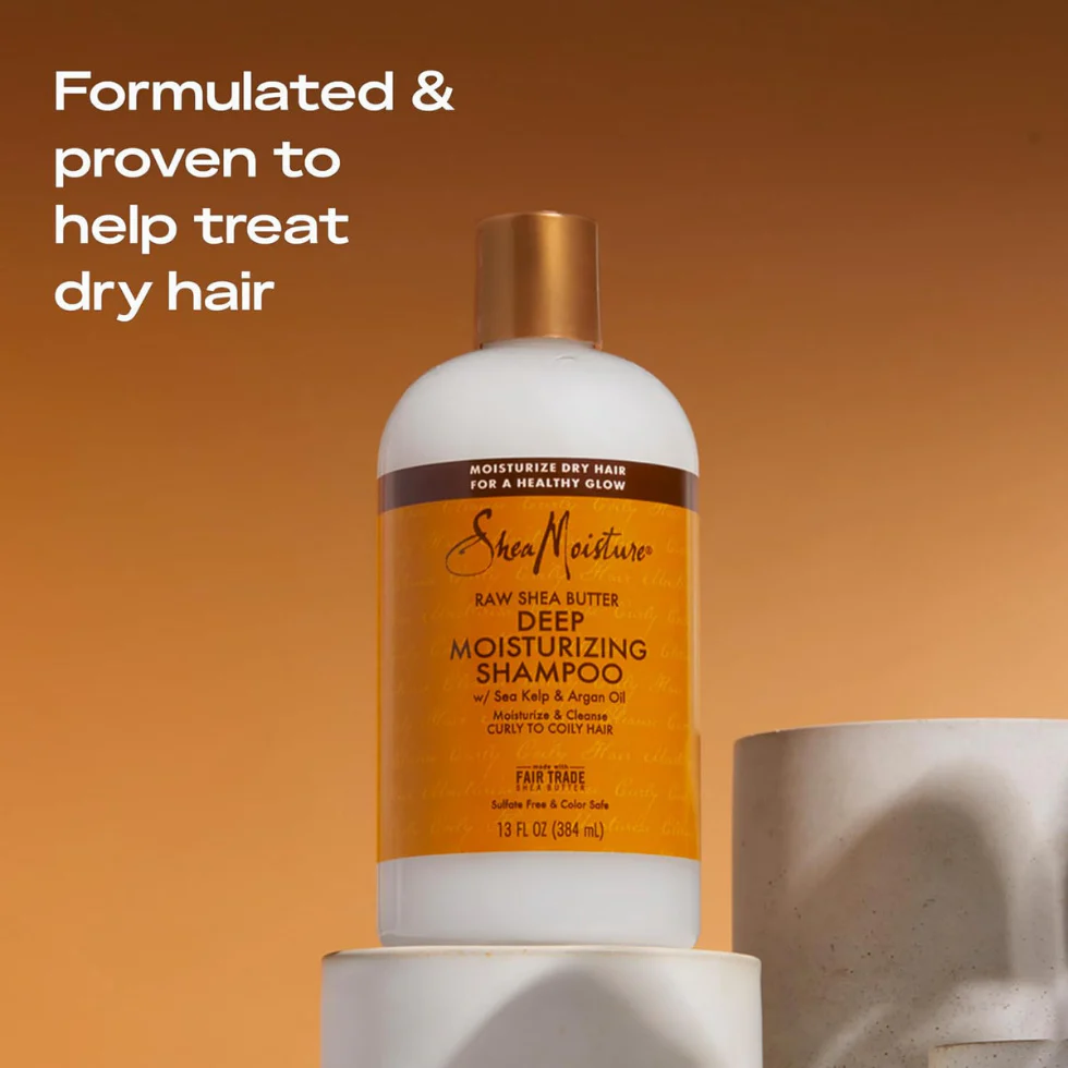Shea Moisture Raw Shea Butter Shampoo | Deep Moisture 3X Hydration for Dry Hair - Image 3