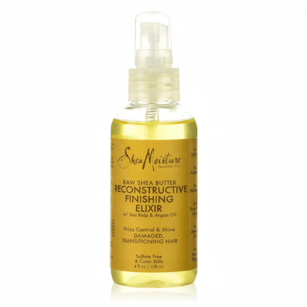 SheaMoisture Raw Shea Butter Reconstructive Finishing Elixir 118ml | Hair Repair & Shine