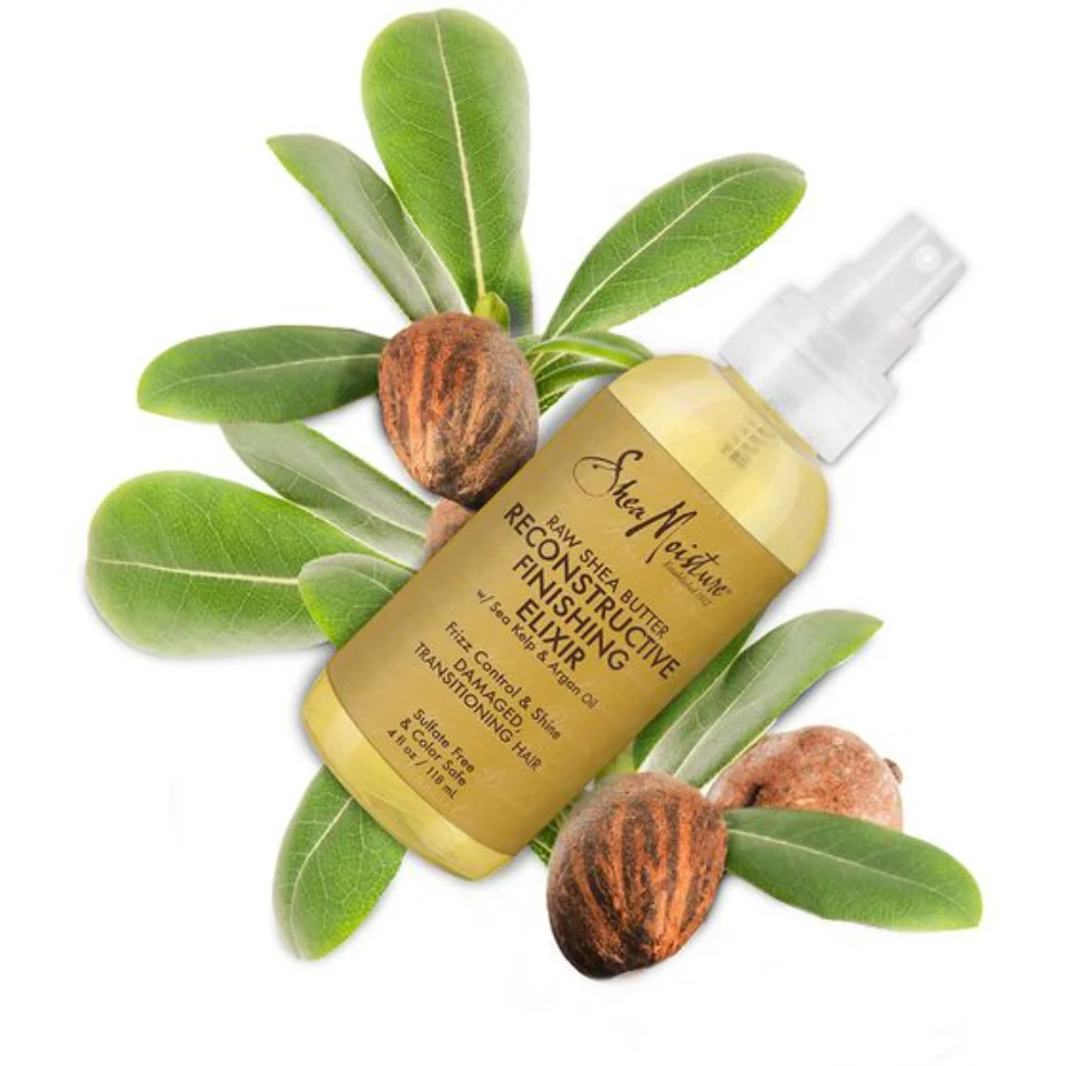 SheaMoisture Raw Shea Butter Reconstructive Finishing Elixir 118ml | Hair Repair & Shine - Image 2