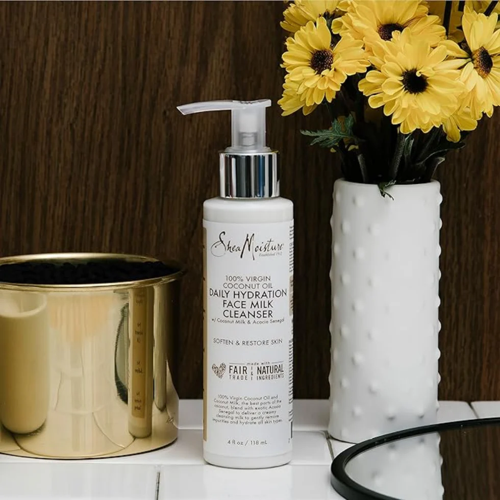 SheaMoisture Coconut Oil Face Milk Cleanser | Gentle Hydration 3.8oz - Image 2