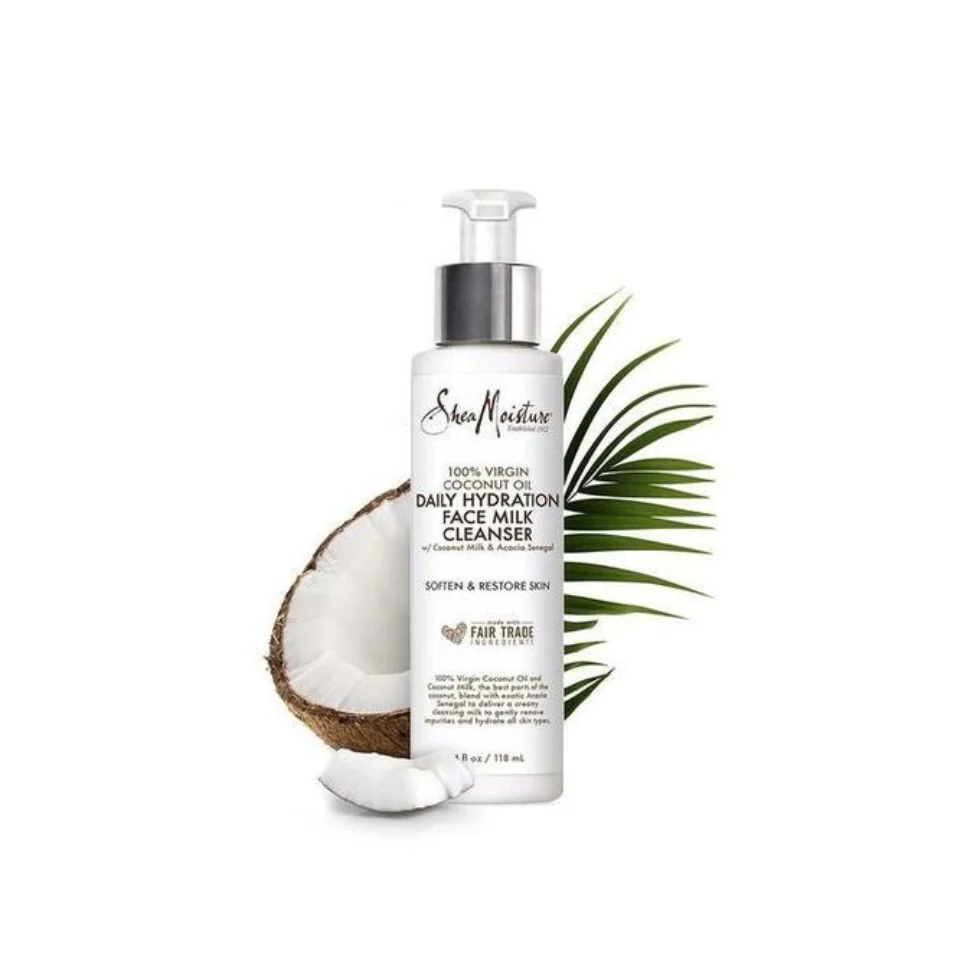 SheaMoisture Coconut Oil Face Milk Cleanser | Gentle Hydration 3.8oz - Image 3
