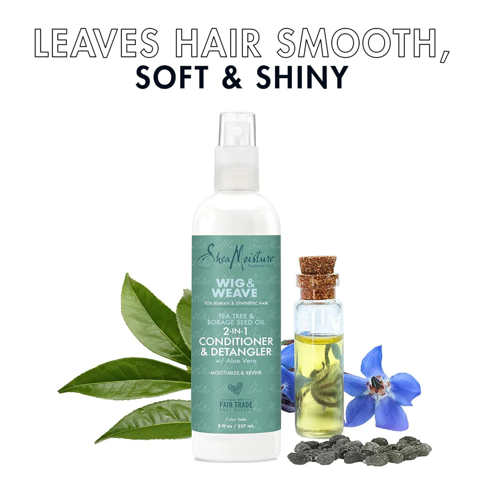 SheaMoisture Wig & Weave 2-in-1 Conditioner & Detangler | Tea Tree & Borage Oil - Image 2