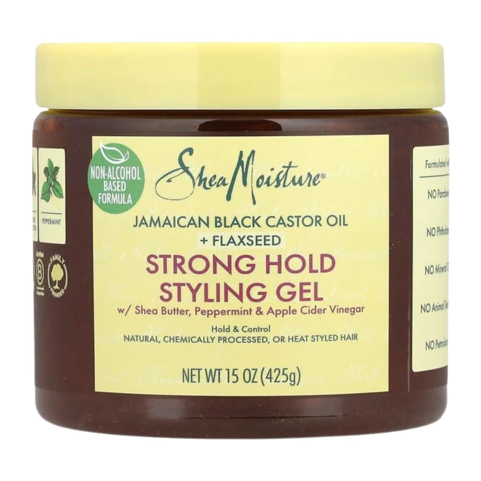 SheaMoisture Strong Hold Styling Gel | Shea Butter, Peppermint & ACV 15oz